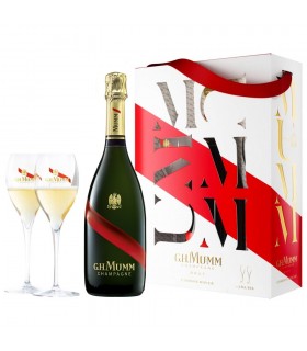 GH. MUMM Grand Cordon Gift Set 2 glasses