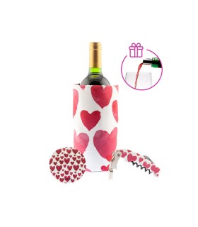 Hearts Printed Wine Set - KOALA