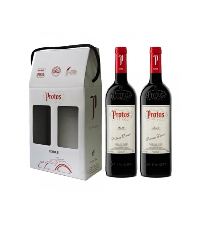 Estuche Protos Roble x2 Botellas Carton