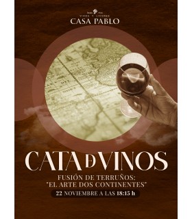 Cata de vinos 22 de Noviembre ¨Fusión de terruños¨