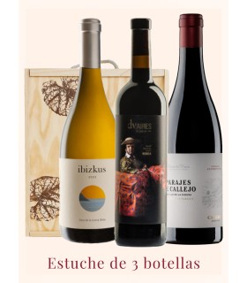 ESTUCHE 3 VINOS - IBIZKUS BCO+DV AIRES+PARAJES