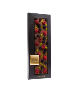 CHOCOLATE C/LECHE PISTACHO, MORA Y FRAMBUESA 110 GR